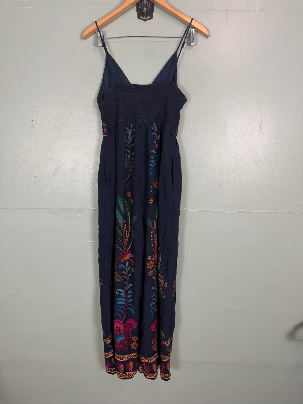 Farm Rio Anthropologie V Neck Sleeveless Floral Jumpsuit Wide Leg Medium - Picture 7 of 8